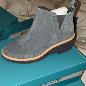 Toms Charcoal Ankle Booties